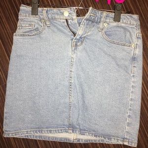 Blue jean mini skirt